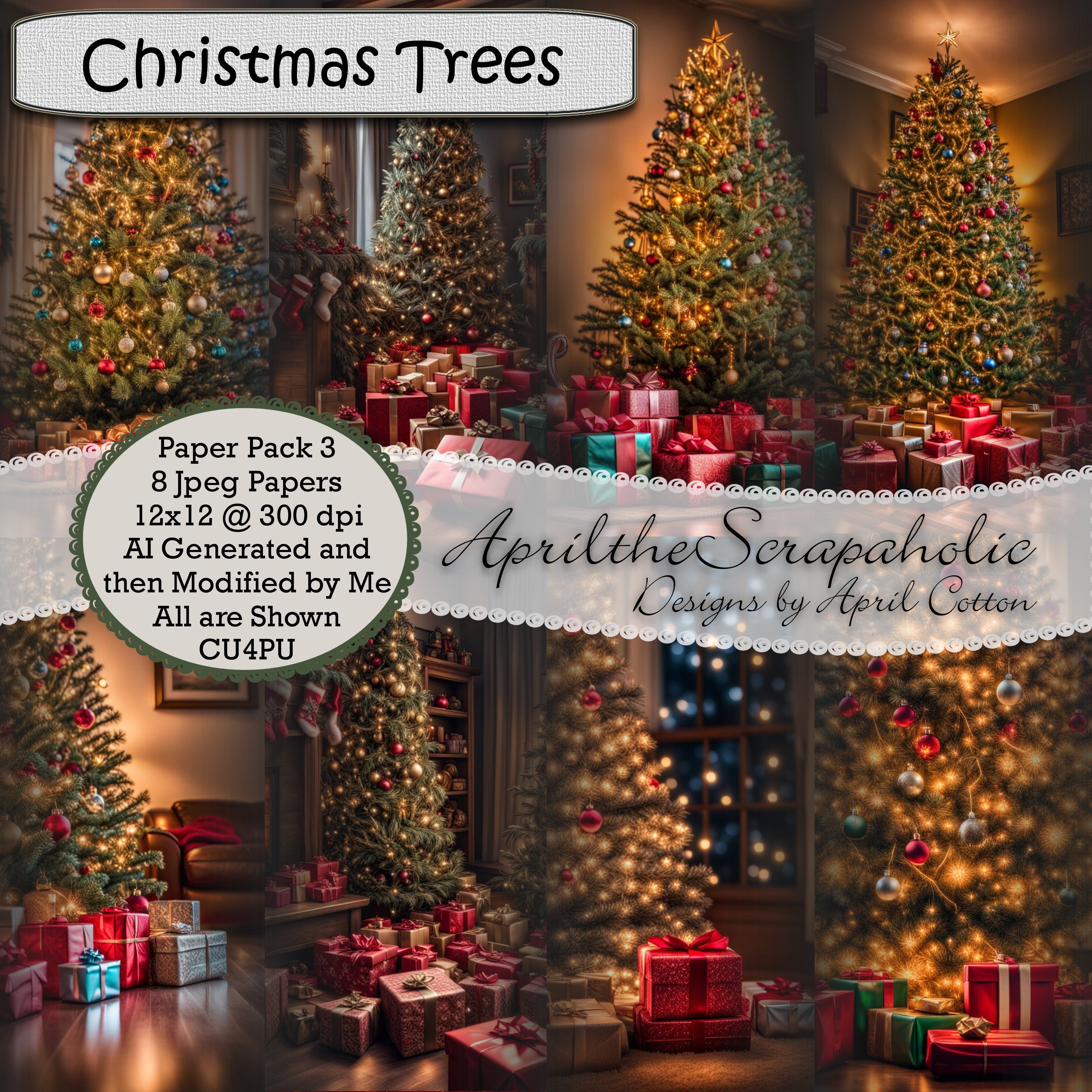 Christmas Trees 3 - Paper Pack - Payhip