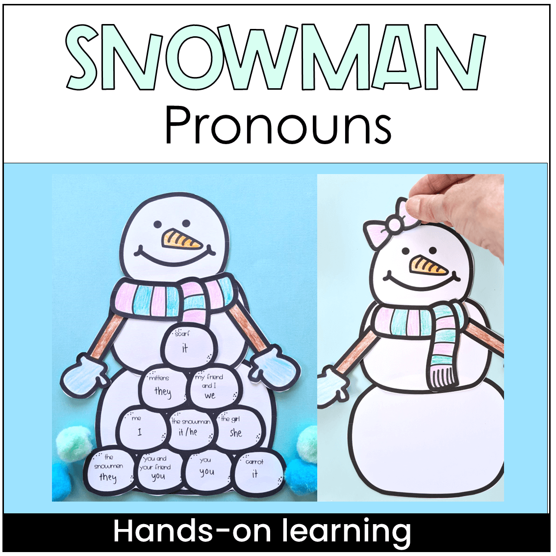 Penguin Plural Nouns Craft Winter Grammar Activity