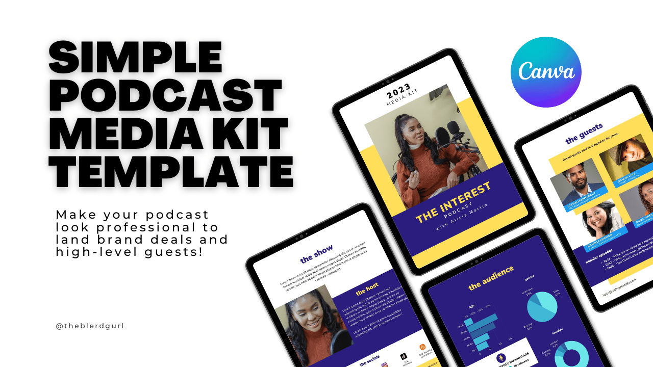 Simpi Podcast Simple Podcast Media Kit Template - Payhip