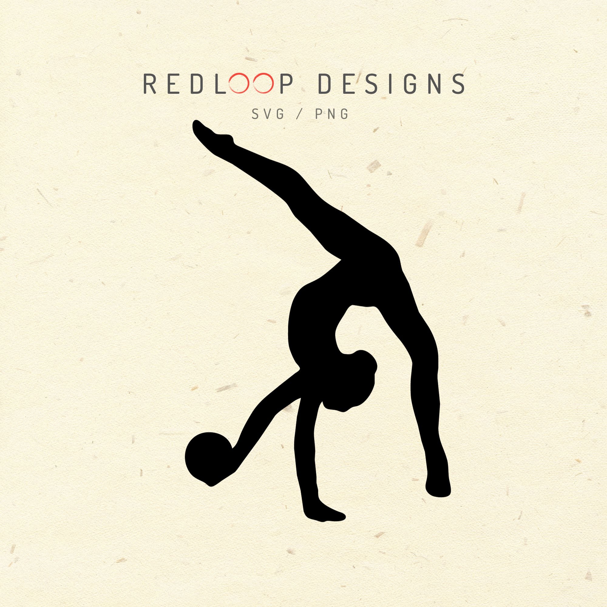 Rhythmic Gymnast SVG File for Cricut, Graceful Silhouette Design