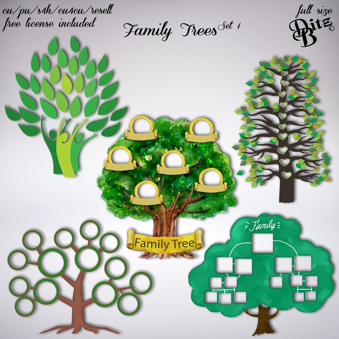 Family Trees Set 1 - Payhip