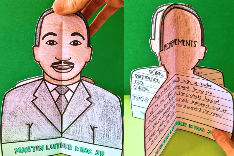 3D craft of Martin Luther King, Jr.