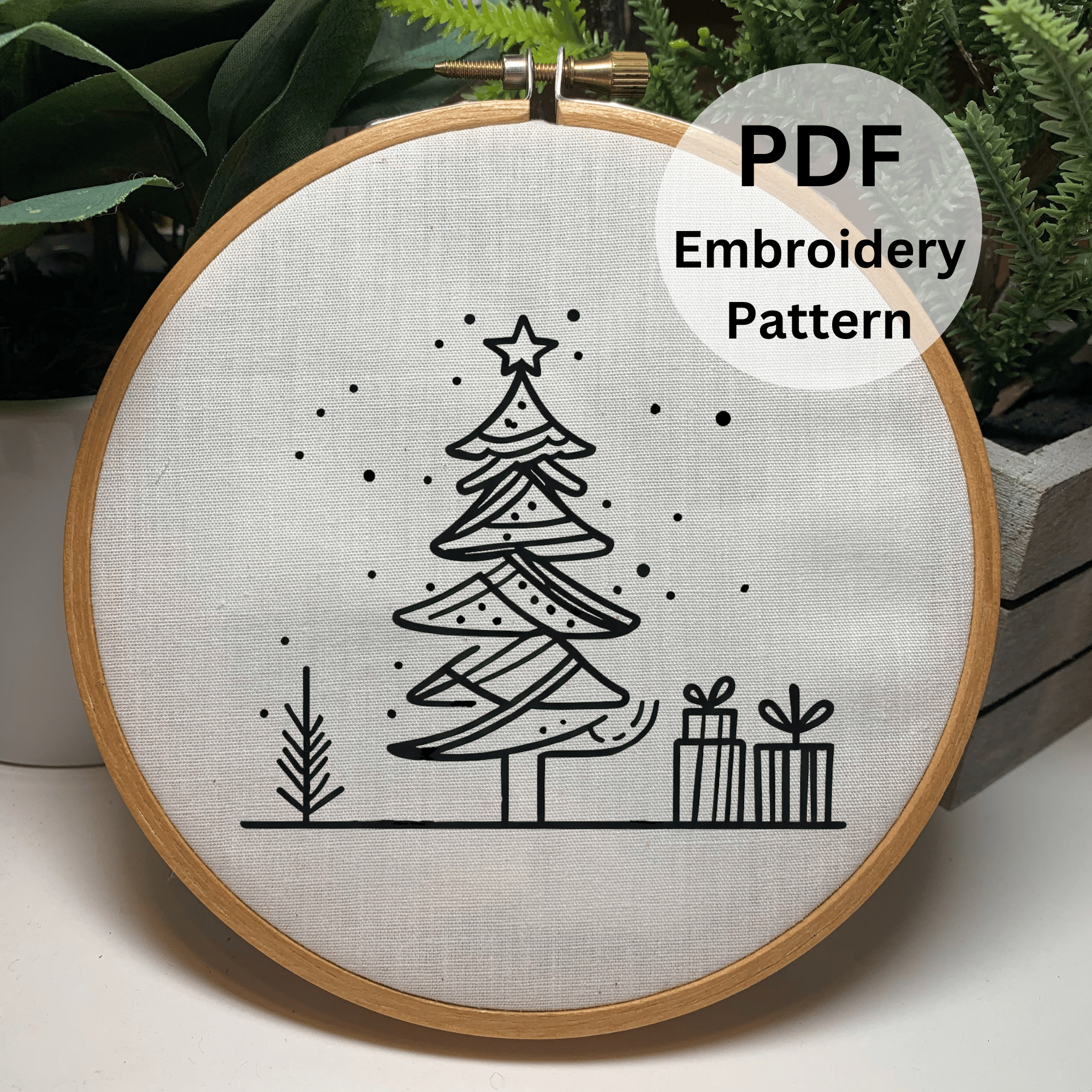 Make-it-your-own DIY Christmas Tree Embroidery Pattern - Instant ...