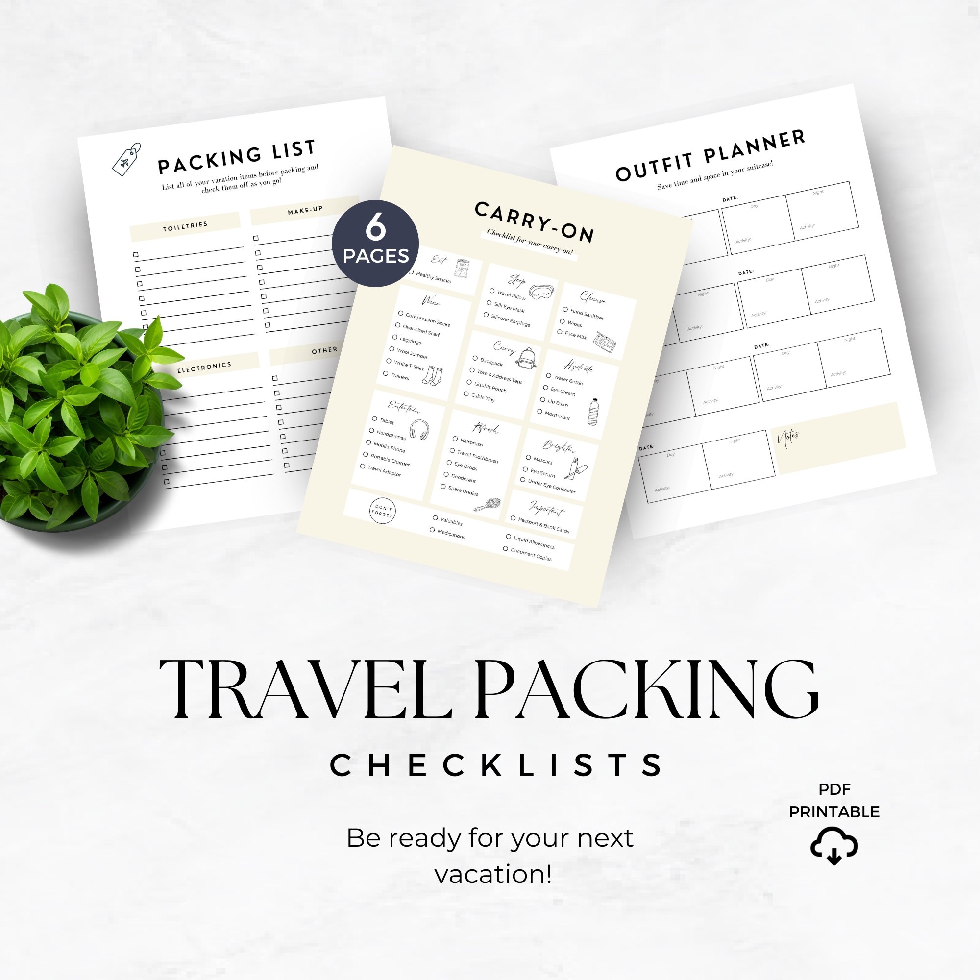 Travel Packing Checklists - Payhip