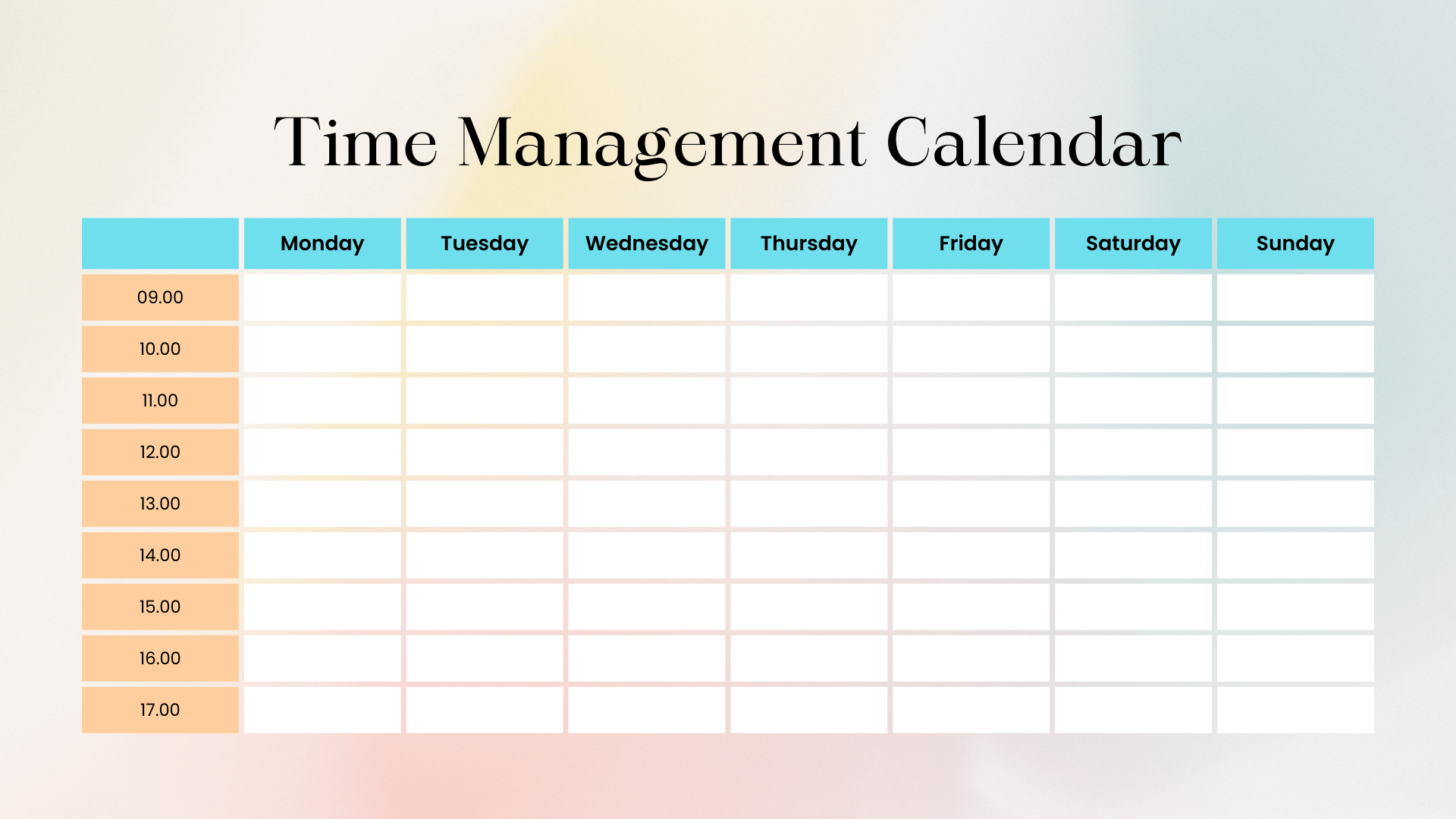 Time Management Calendar - Payhip
