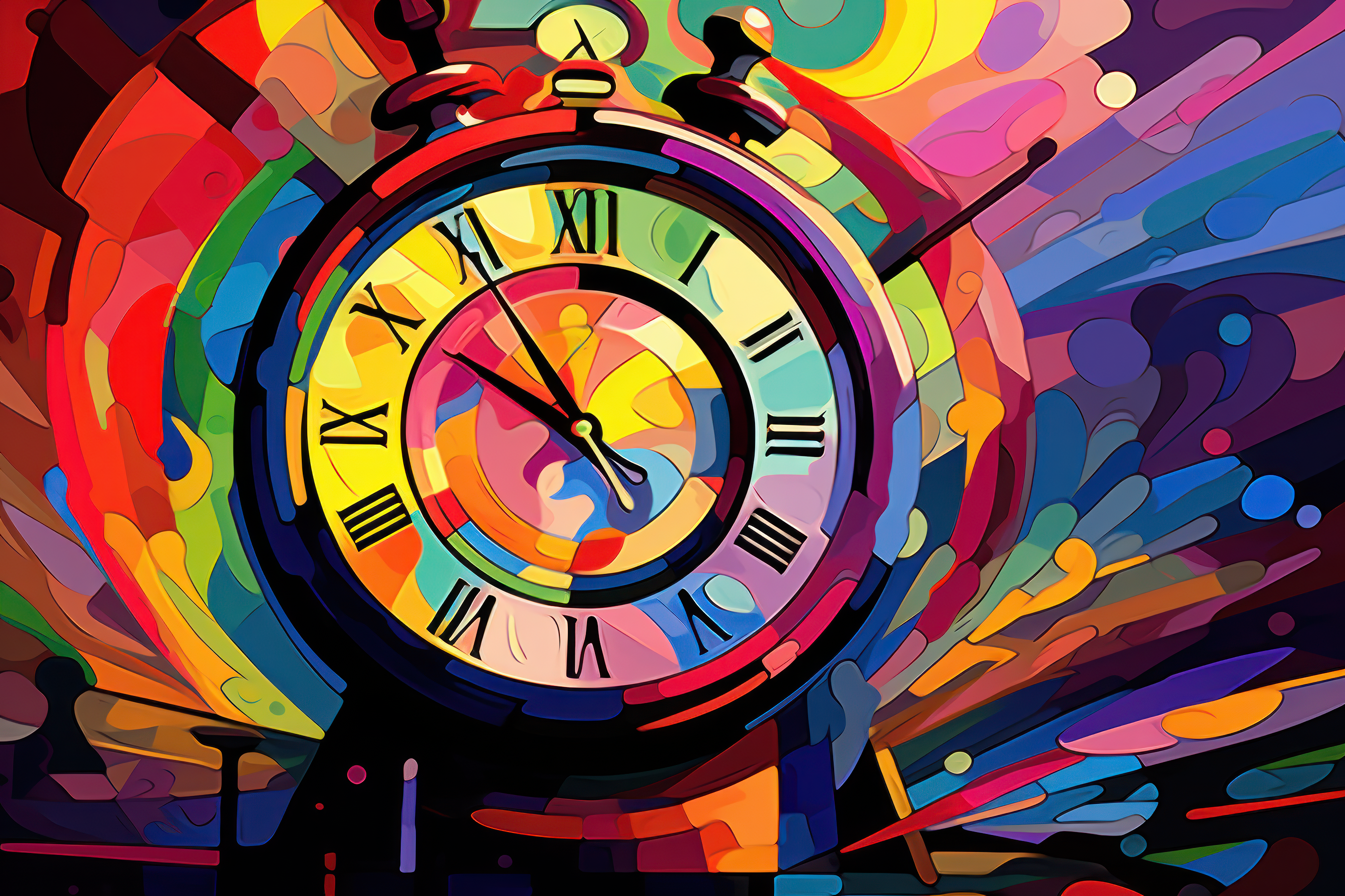 Temporal Spectrum - Abstract Clock Illustration