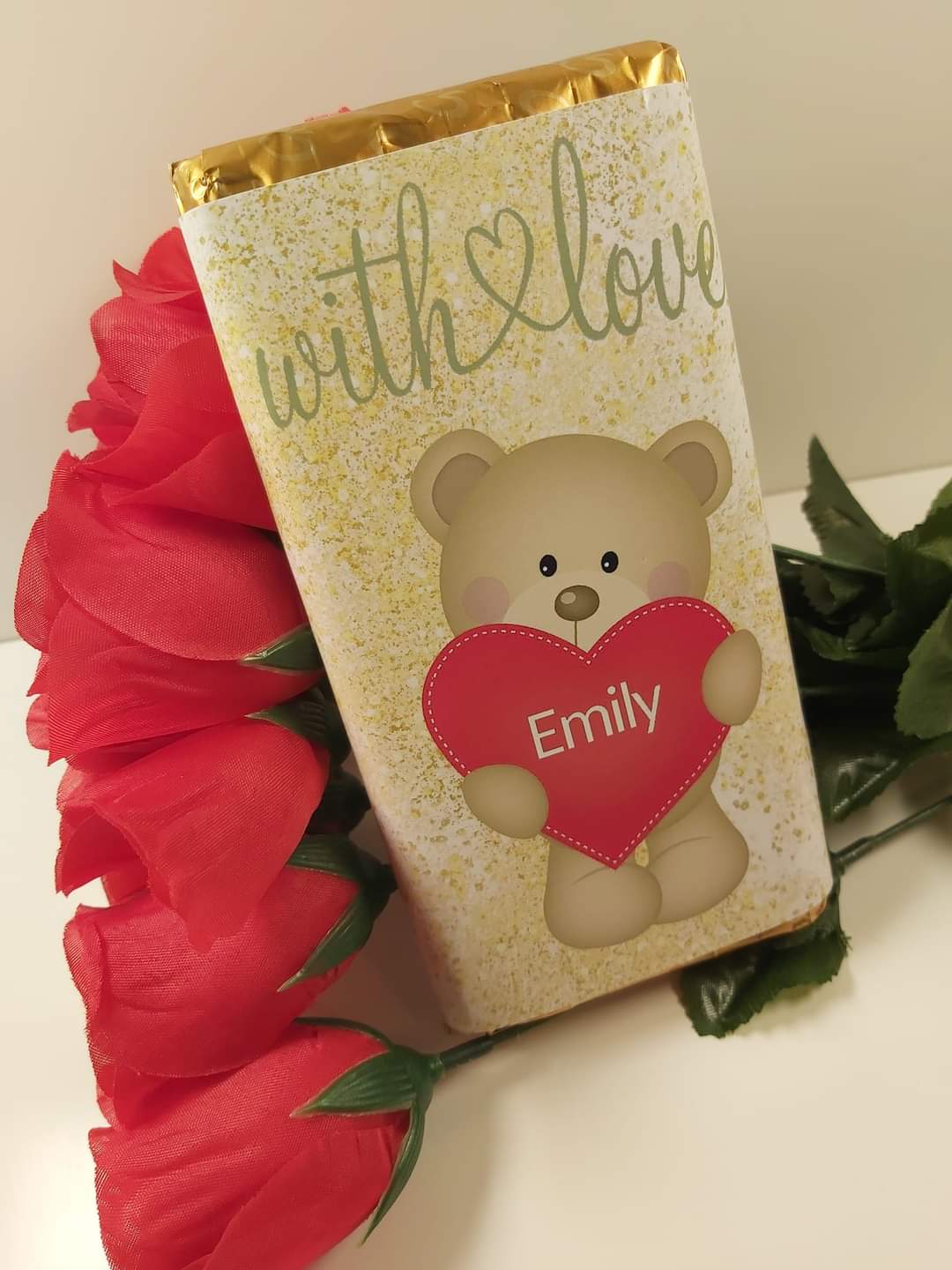 Valentine's Day Chocolate And Teddy Bear Gift Box by