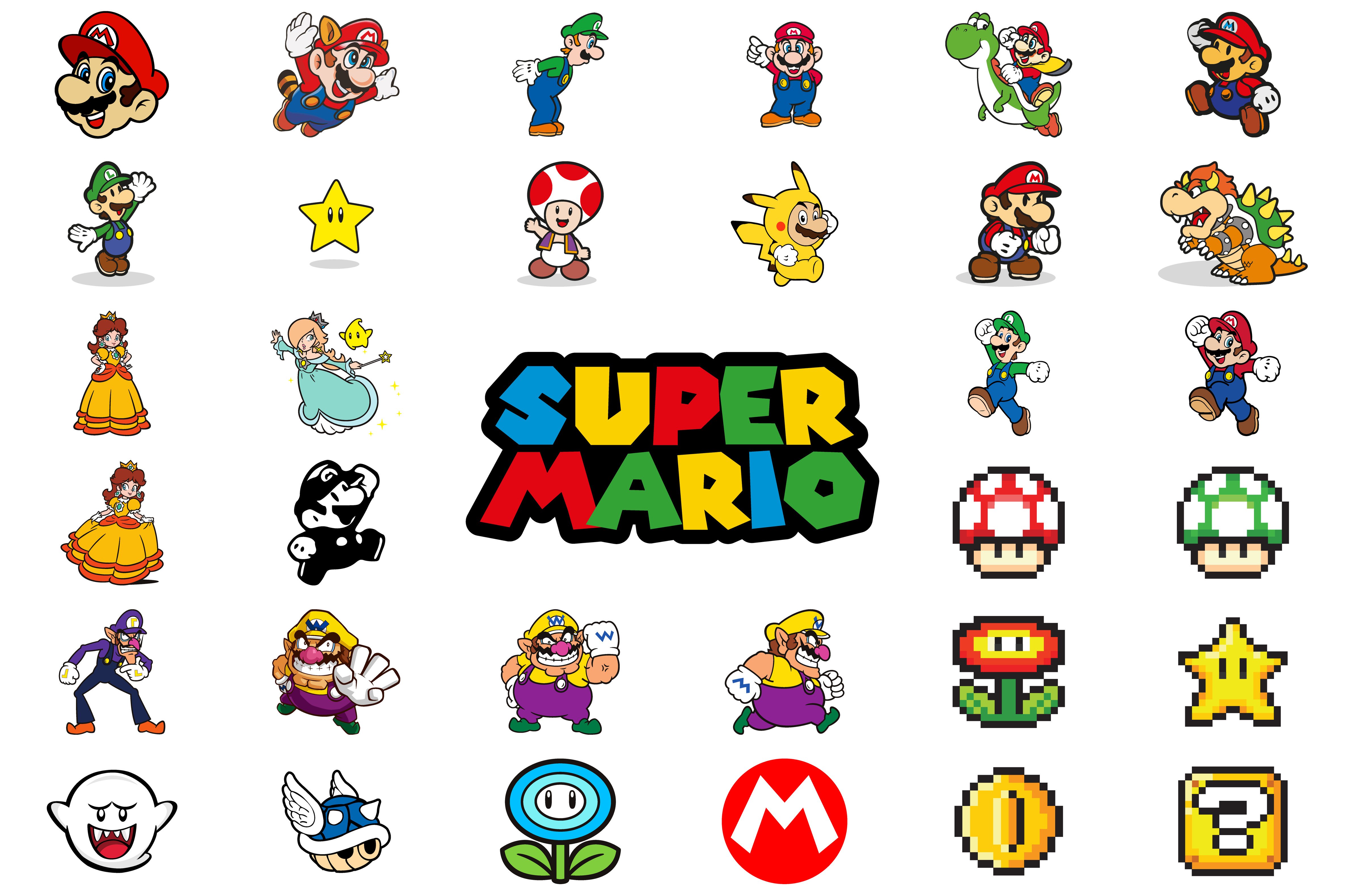Mario Group Vector super mario bros vector t shirt EPS - AI download digital - Payhip