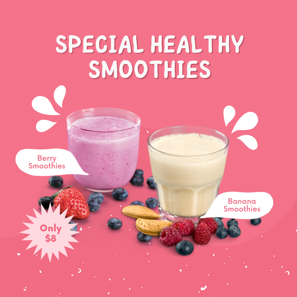 two glasses with a healthy berry smoothie