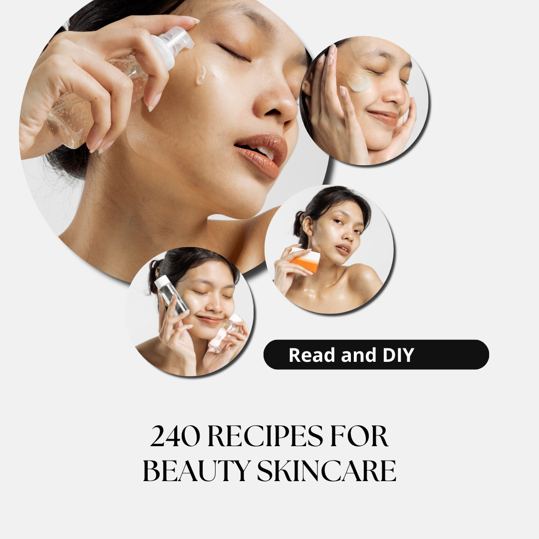 beautiful young woman oriental woman putting serum on her face