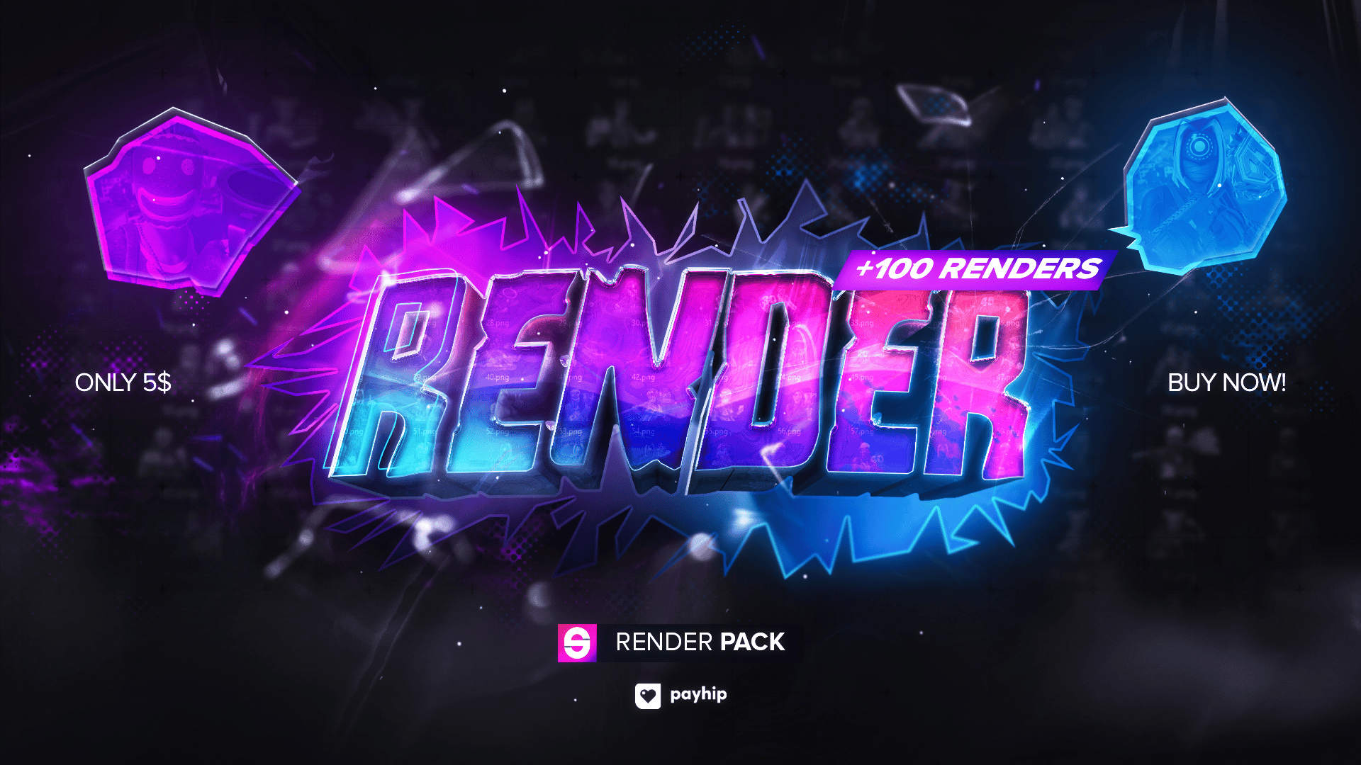 THE ULTIMATE RENDER PACK (100 RENDERS) - Payhip