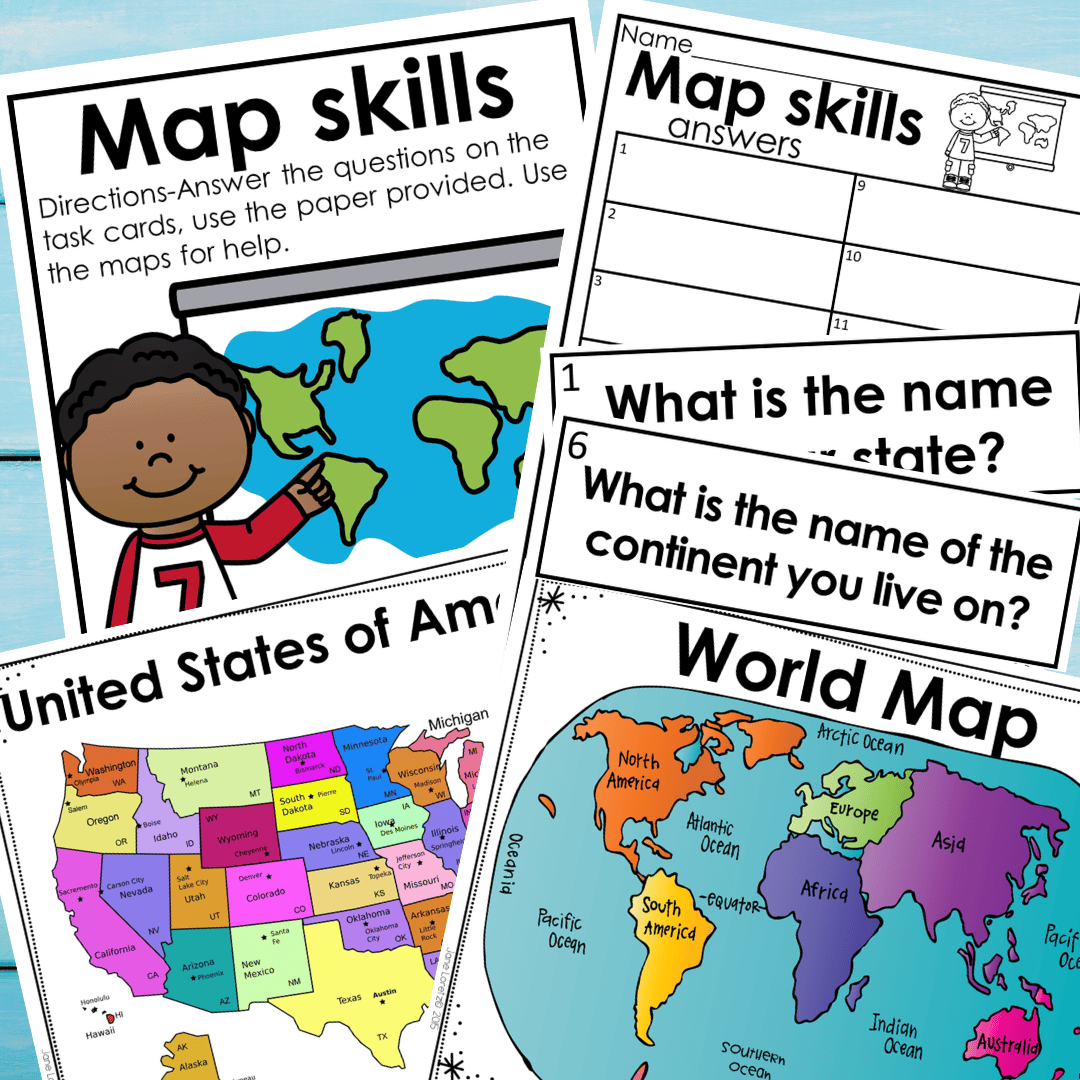 Map skills center activities