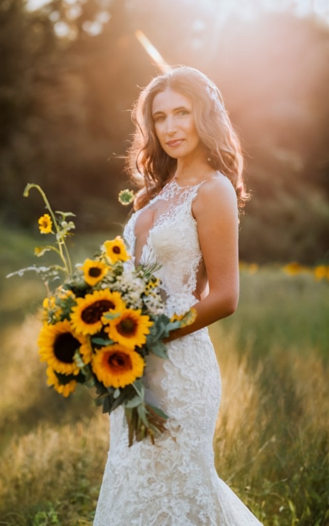 sunflower wedding ceremony
