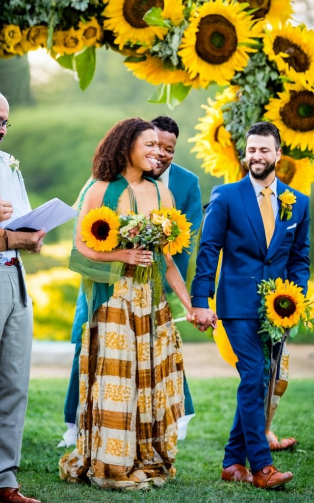 sunflower wedding ceremony
