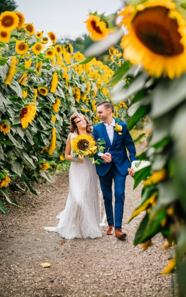 sunflower wedding ceremony