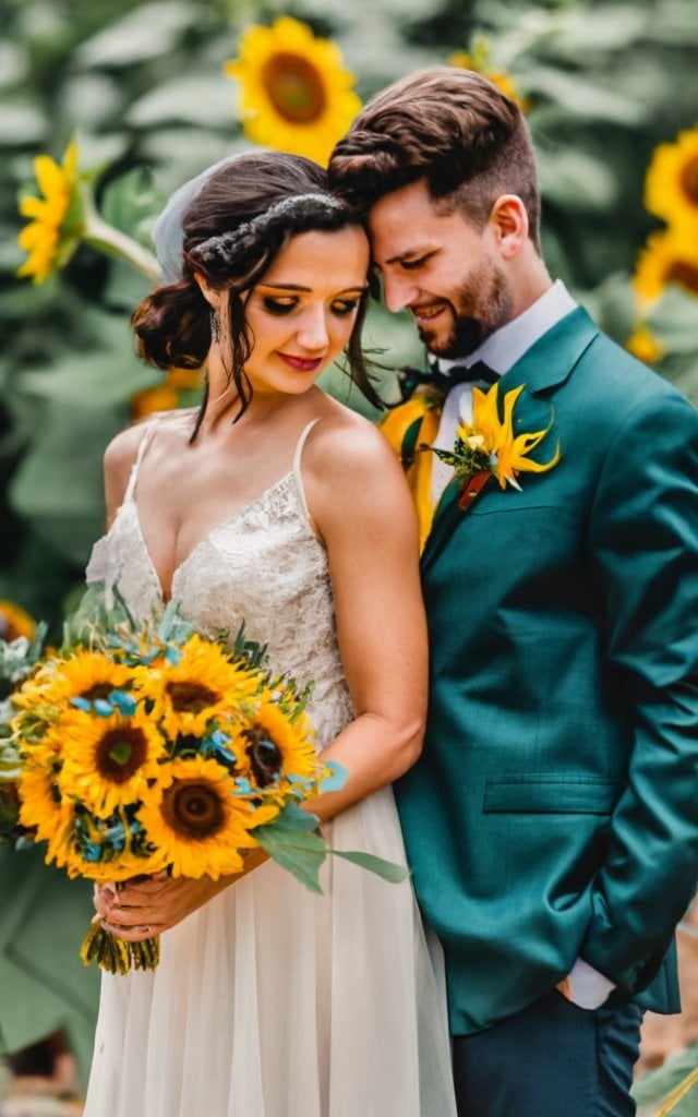 sunflower wedding ceremony