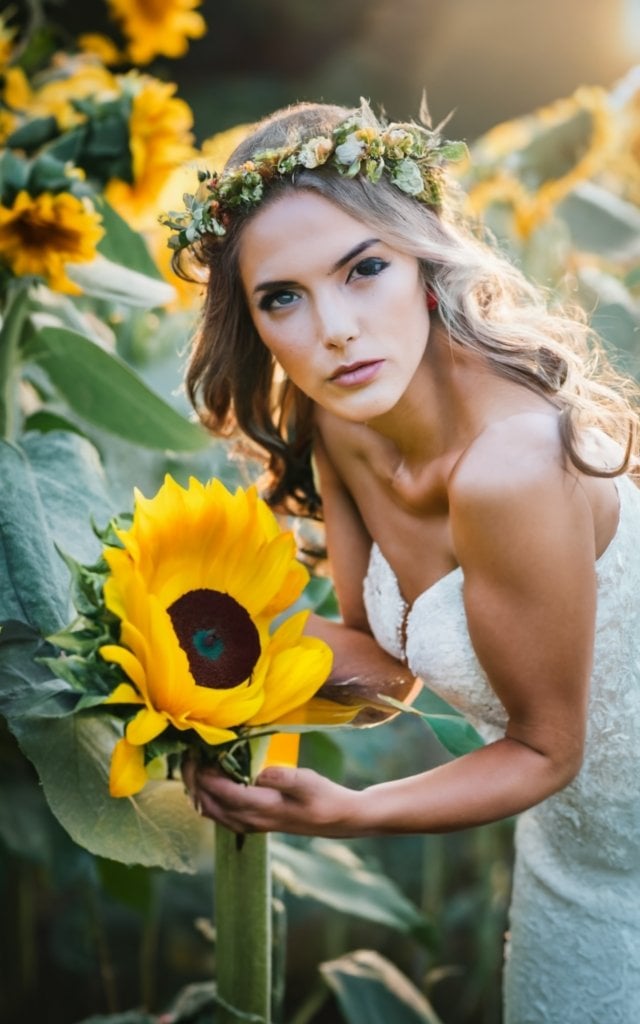 sunflower wedding ceremony