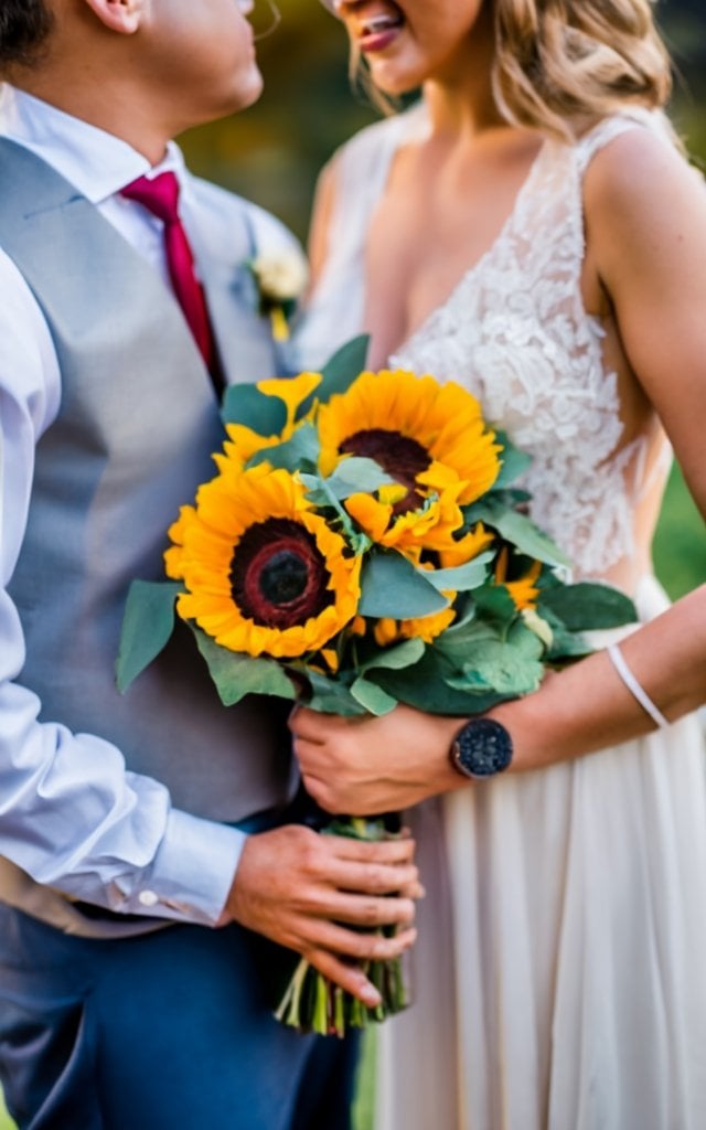 sunflower wedding ceremony