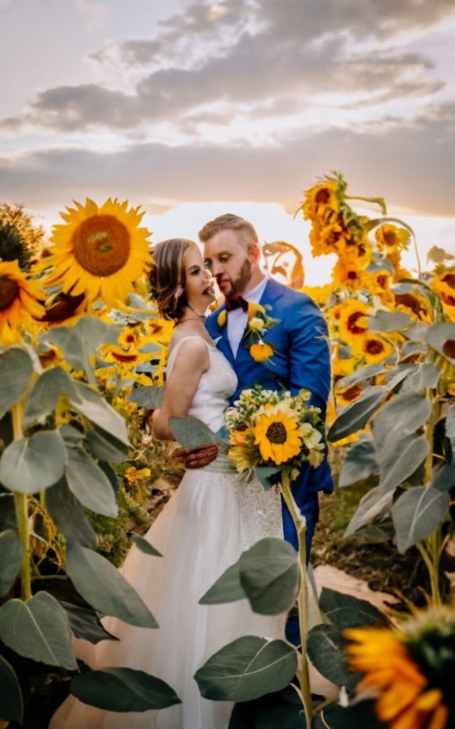 sunflower wedding ceremony