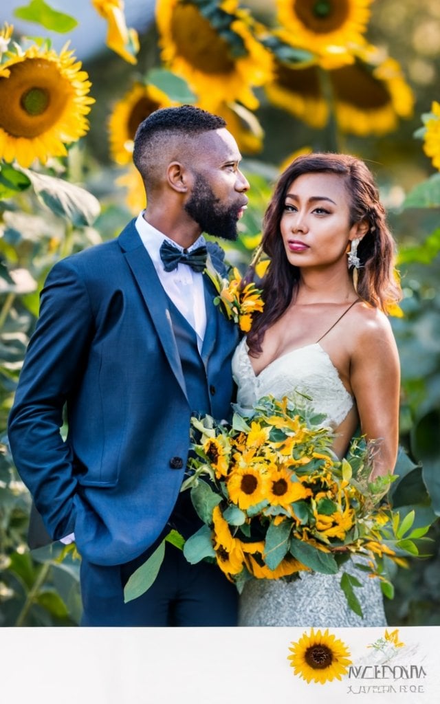 sunflower wedding ceremony