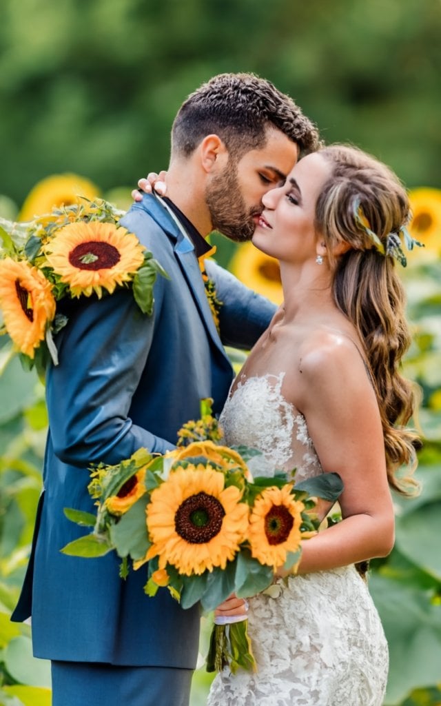 sunflower wedding ceremony