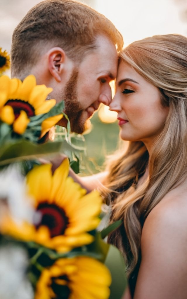 sunflower wedding ceremony