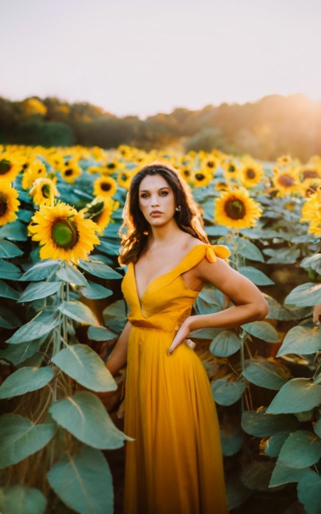 sunflower themed wedding bridesmaids