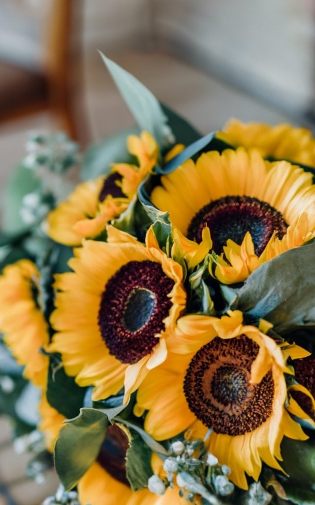 sunflower wedding centerpieces