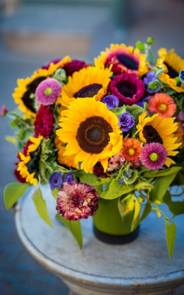 sunflower wedding centerpieces