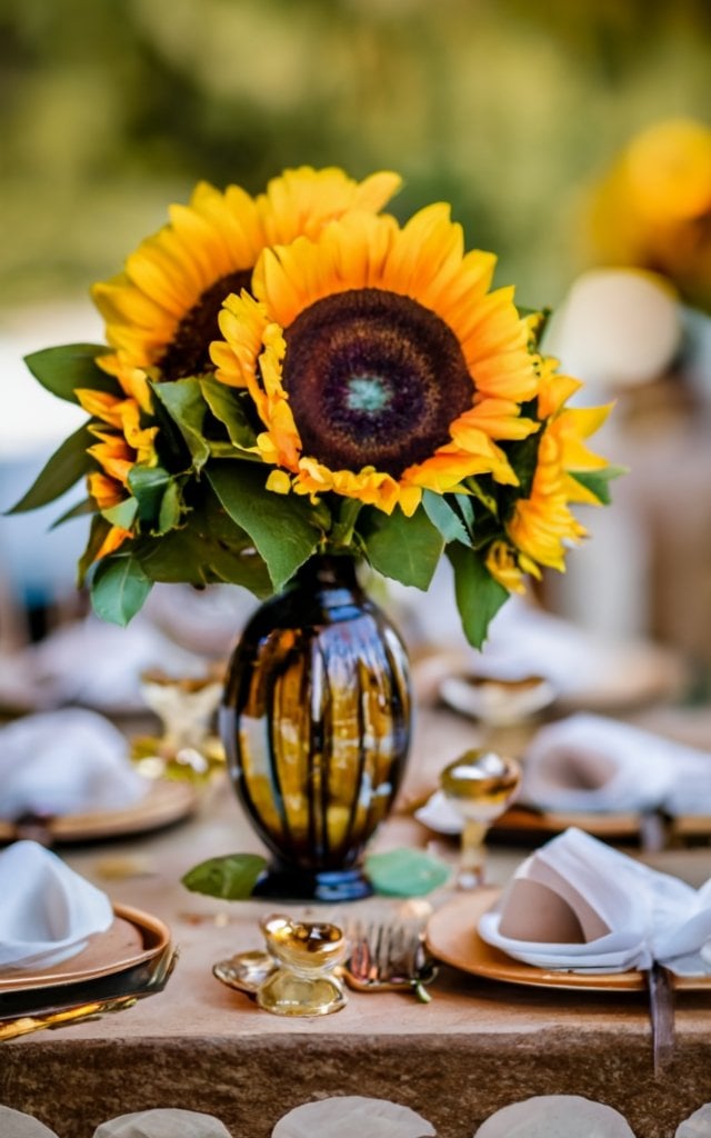 sunflower wedding centerpieces