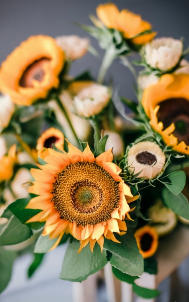 sunflower wedding centerpieces