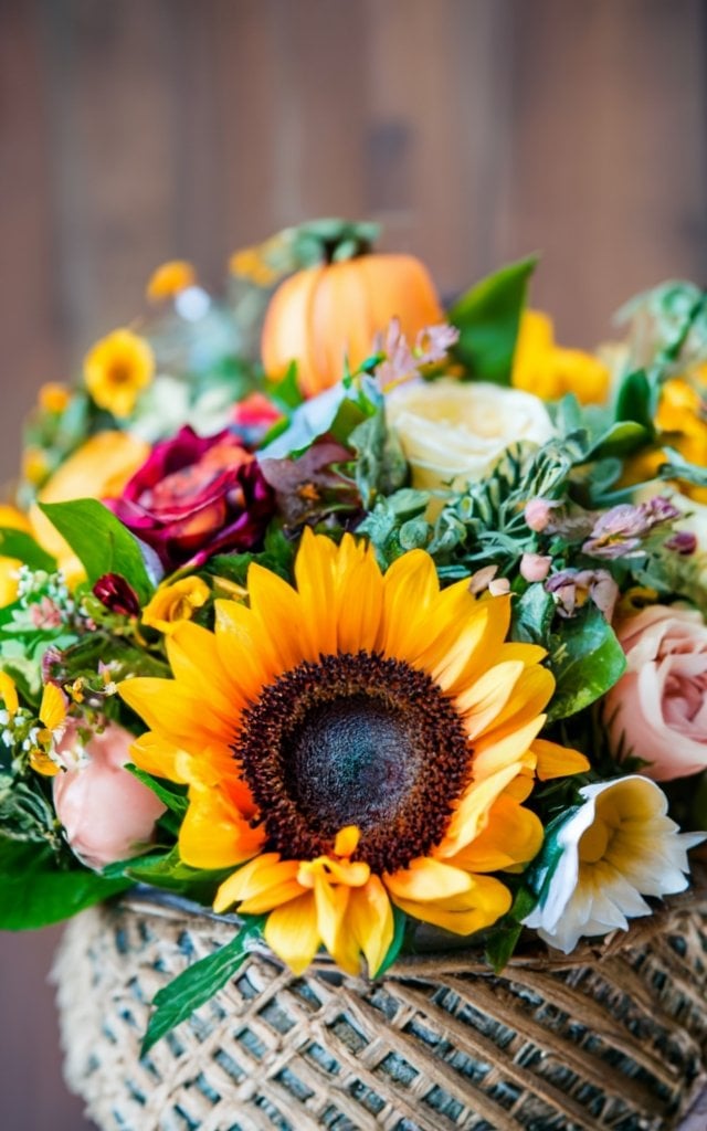 sunflower wedding centerpieces