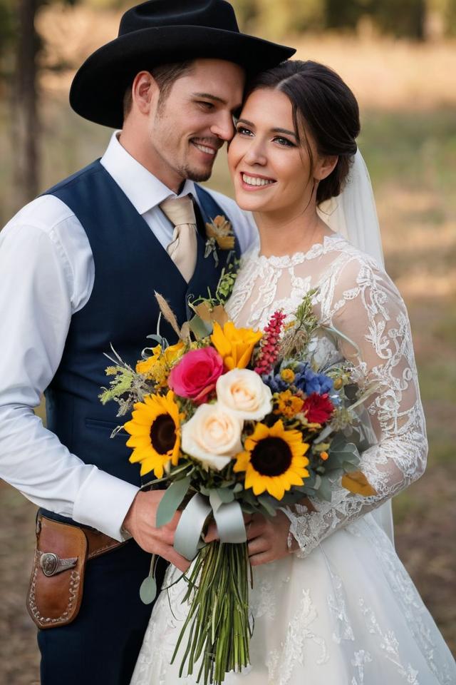cowboy wedding bouquet