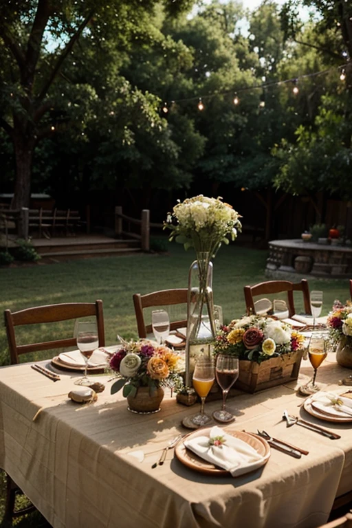 cowboy wedding table decoration