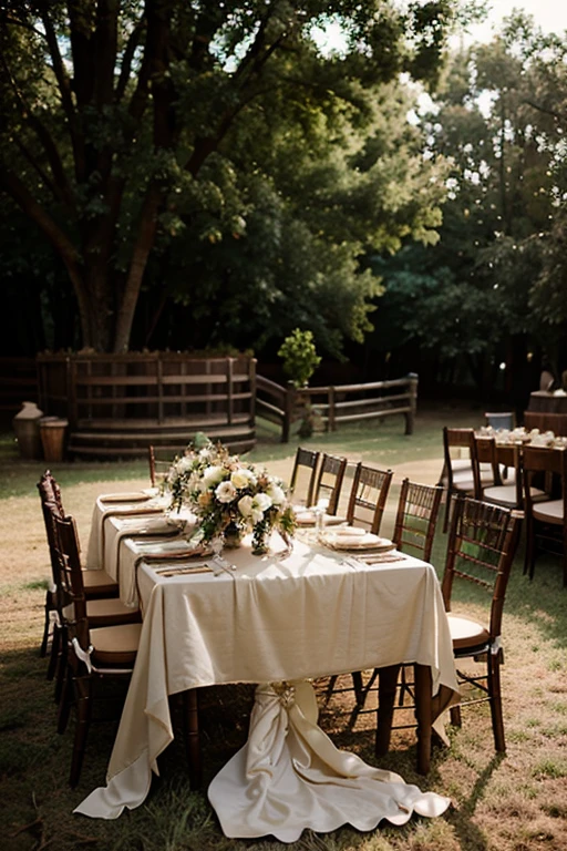 cowboy wedding table decoration