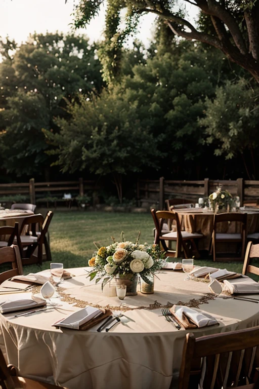 cowboy wedding table decoration
