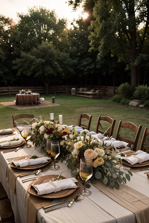 cowboy wedding table decoration