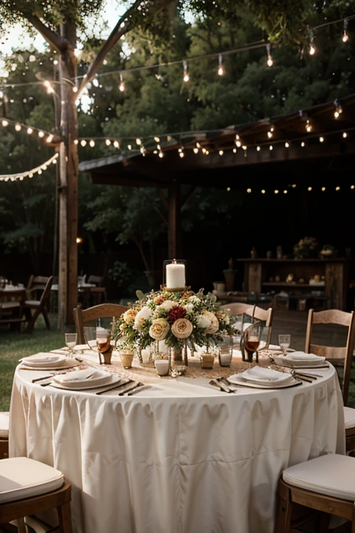 cowboy wedding table decoration