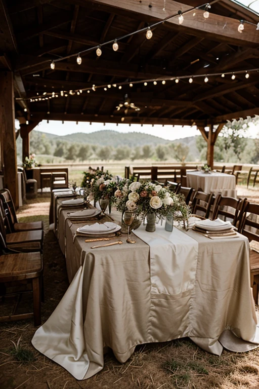 cowboy wedding table decoration