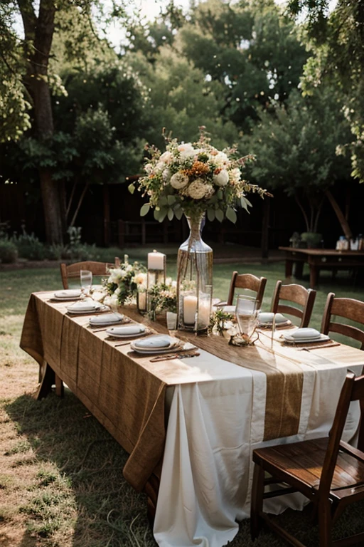 cowboy wedding table decoration