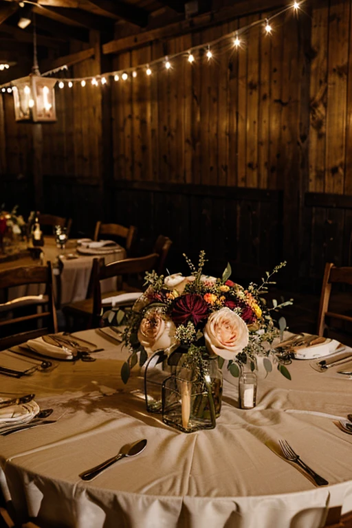 cowboy wedding table decoration