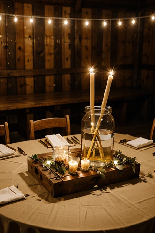 cowboy wedding table decoration