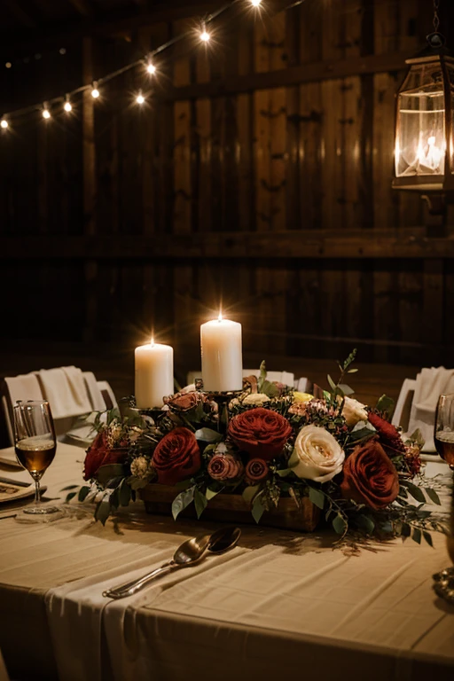 cowboy wedding table decoration