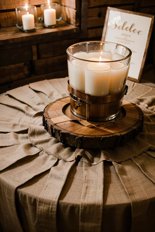 cowboy wedding table decoration