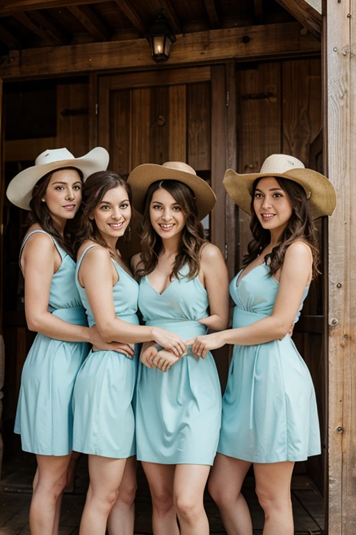 cowboy wedding bridesmaids