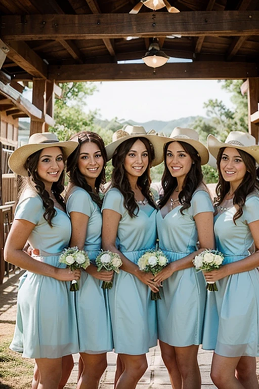 cowboy wedding bridesmaids