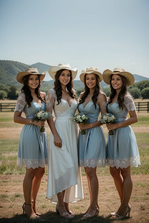 cowboy wedding bridesmaids