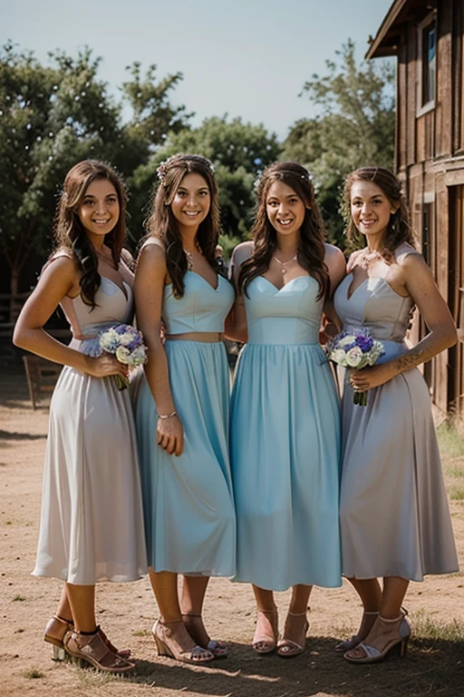 cowboy wedding bridesmaids