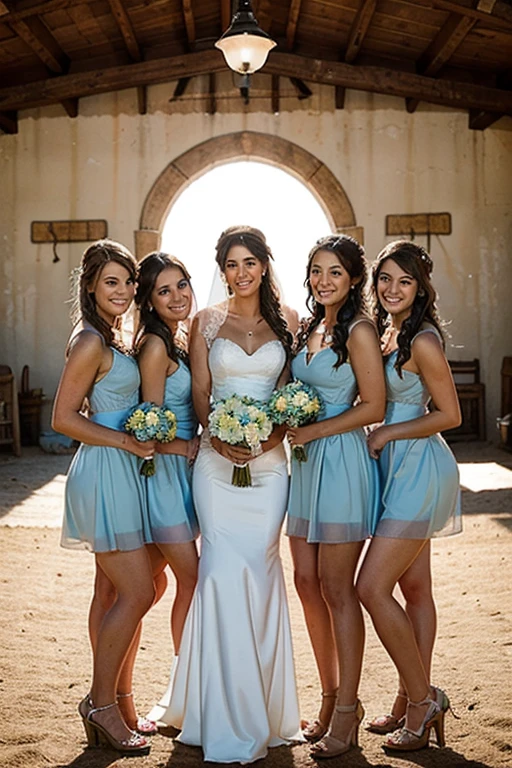cowboy wedding bridesmaids