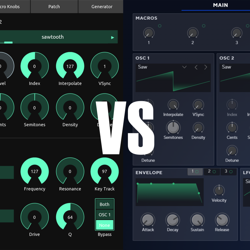 Novation Circuit Patch Editor  comparison of NC Editor and Components Part 2